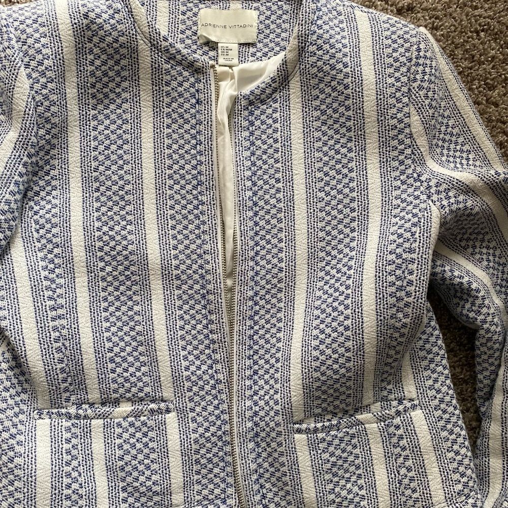 💼Like New Adrienne Vittadini Tweed Blazer, Long Sleeve, Full Zip - Picture 5 of 10